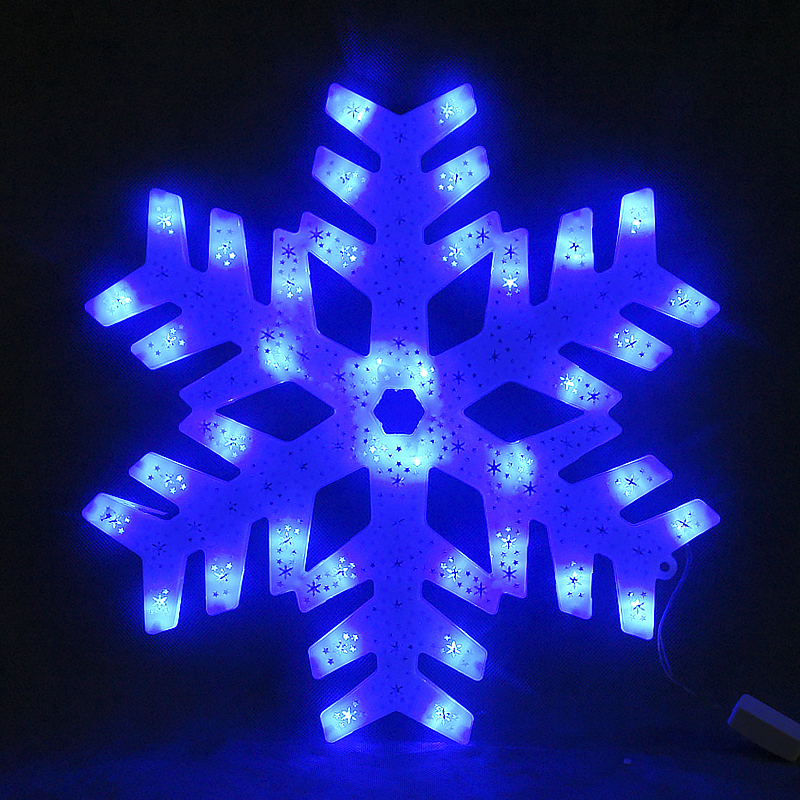 Гирлянда-панно LED ZL-5В снежинка, синий (20шт)