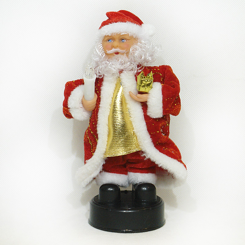 Игрушка музыкальная Дед Мороз со свечой и подарками (48 шт)