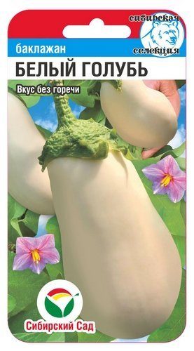 Баклажан Белый голубь 20шт