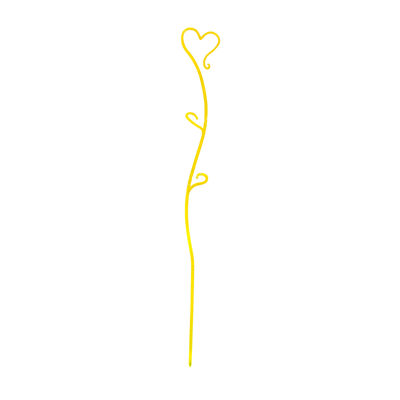Держатель для орхидей Сердце желт h=55 (кратно 10шт), цена за шт