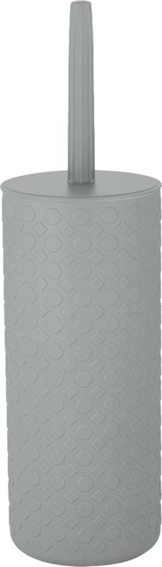 Ерш для туалета STOCKHOLM комплект высокий с крышкой, серый шторм (уп.12)