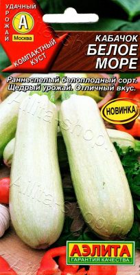 Кабачок Белое море белоплодный 1г
