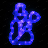 Гирлянда-панно LED ZL-3В снеговик 37х30 см, синий (25шт)