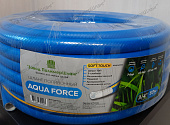 Шланг ТЭП AQUA FORCE синий с желтой полосой 3/4 (19мм) 25м с покрытием soft touch#