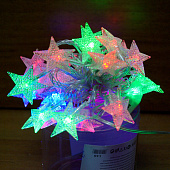 Гирлянда LED (18л) звезда/шишка 2-х цв.лампочка (60 шт)