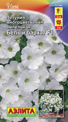 цПетуния Белый бархат амп.многоцв. 5шт