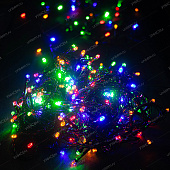 Гирлянда сетка LED (160л) Цветной, черный провод 1,5х1,5м (60 шт)