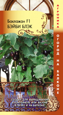 Баклажан Бэйби Блэк 7шт (Огрод на балконе!)