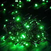Гирлянда мини LH1 (100л) LED Зеленый, черный провод 9м (100 шт)