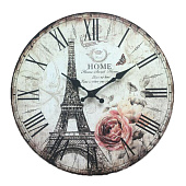 Часы настенные Париж 34см диам, МДФ,кварцевый механизм
