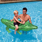 Игрушка для плавания надувная Крокодил 168х86см, рем.комплект от 3лет Intex 58546