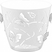 Горшок Butterflies 2,5л прозрачный со вставкой (уп.24)
