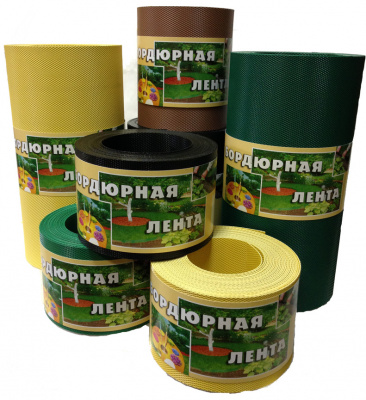 Лента бордюрная 10см L-9м коричневая (12 шт)