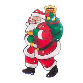 Гирлянда-панно Дед Мороз с мешком подарков 44см  (60 шт)