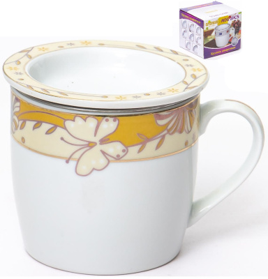 Кружка заварочная 350мл металлическое сито