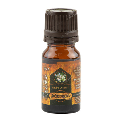Эфирное масло Бергамот, флакон-капельница 10мл (уп.50)