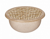 Миска Palermo 3,2л с крышкой с декором, бесцветный флэк (уп.24)#