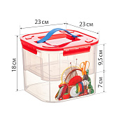 Контейнер для хранения 7л ДЕКО с вкладышем рукоделие (уп.15)