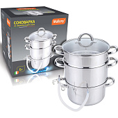 Соковарка MALLONY MAL-JUICER-1 6л, крышка с пароотводом, нерж.сталь (уп.4)#