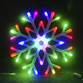Гирлянда-панно LED ZL-26А снежинка 40х40 см, цветн (25шт)
