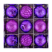 Набор шаров 6см 9шт фиолетовый (уп.96)