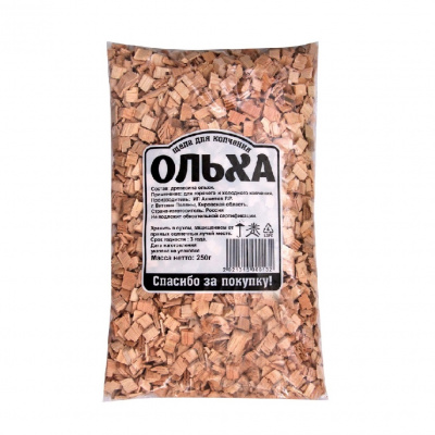 Щепа для копчения Ольха 250гр (30)