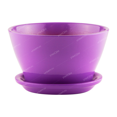 Горшок Беллита Глянец сиреневый 0,45л d12см (уп.12)