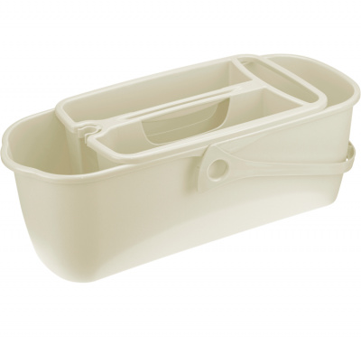 Ведро 17л Гранд с органайзером белый ротанг#